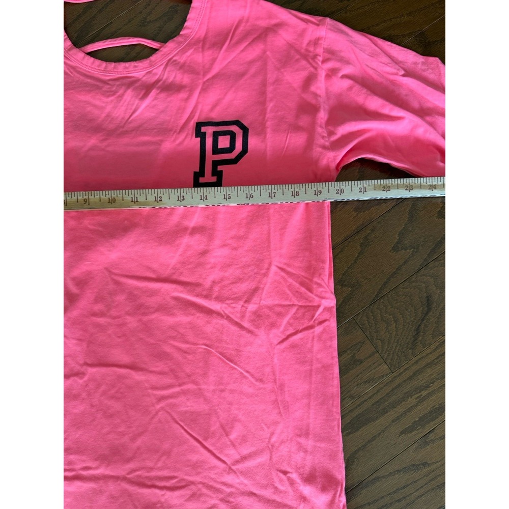 Victorias Secret PINK Bright Coral Long Sleeve Shirt Open Back Small NEW w/ TAGS - Picture 10 of 10